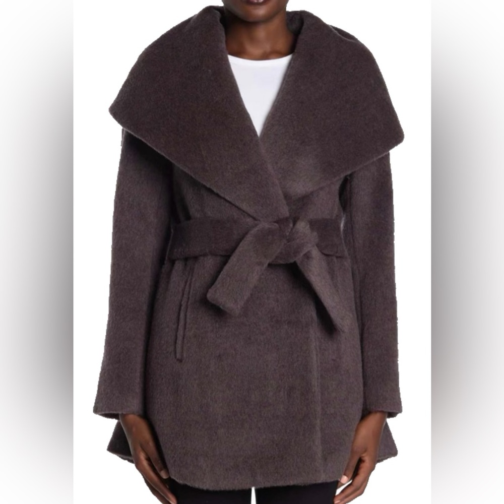 Trina Turk Purple Belted Coat